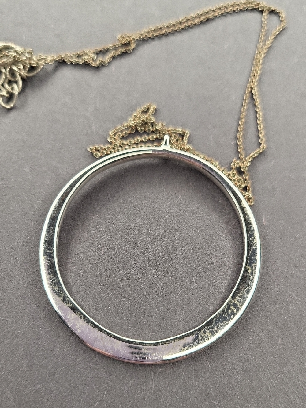 Silver Circle Pendant Necklace